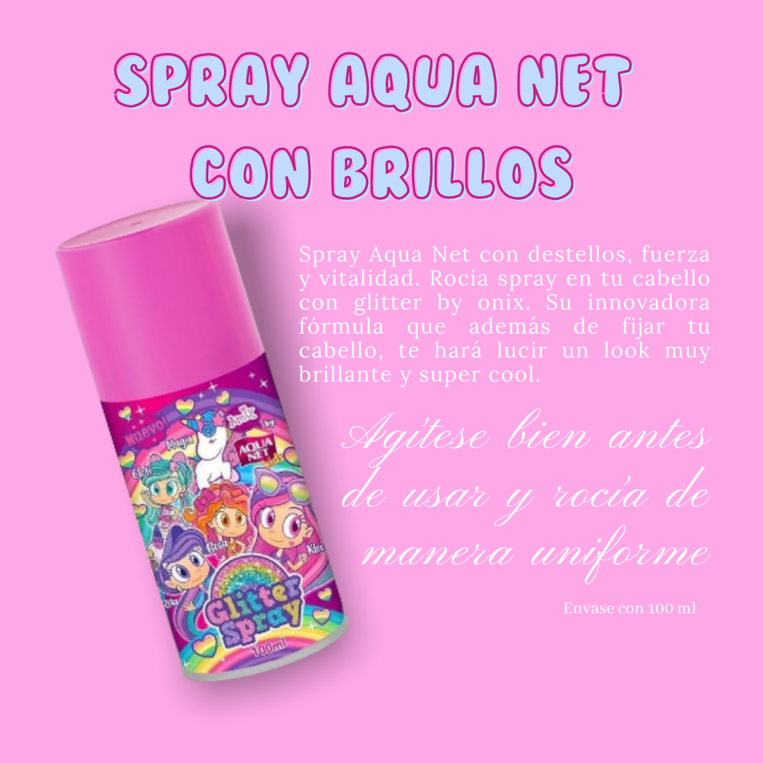 Spray Aqua Net Con Brillos – SugarBlackRose